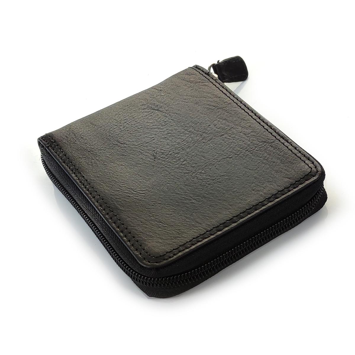 Чоловіче шкіряне портмоне Firenze Italy IF-S-OP8319A на блискавці.