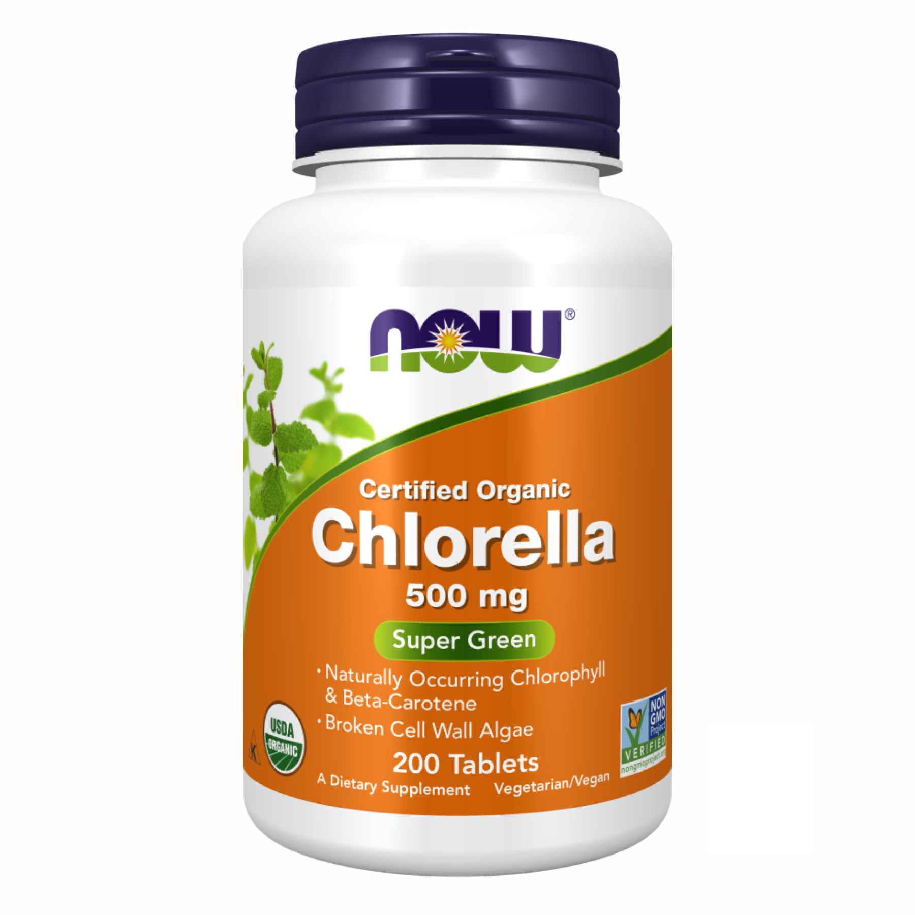 Organic Chlorella 500mg - 200 tabs — фото 1