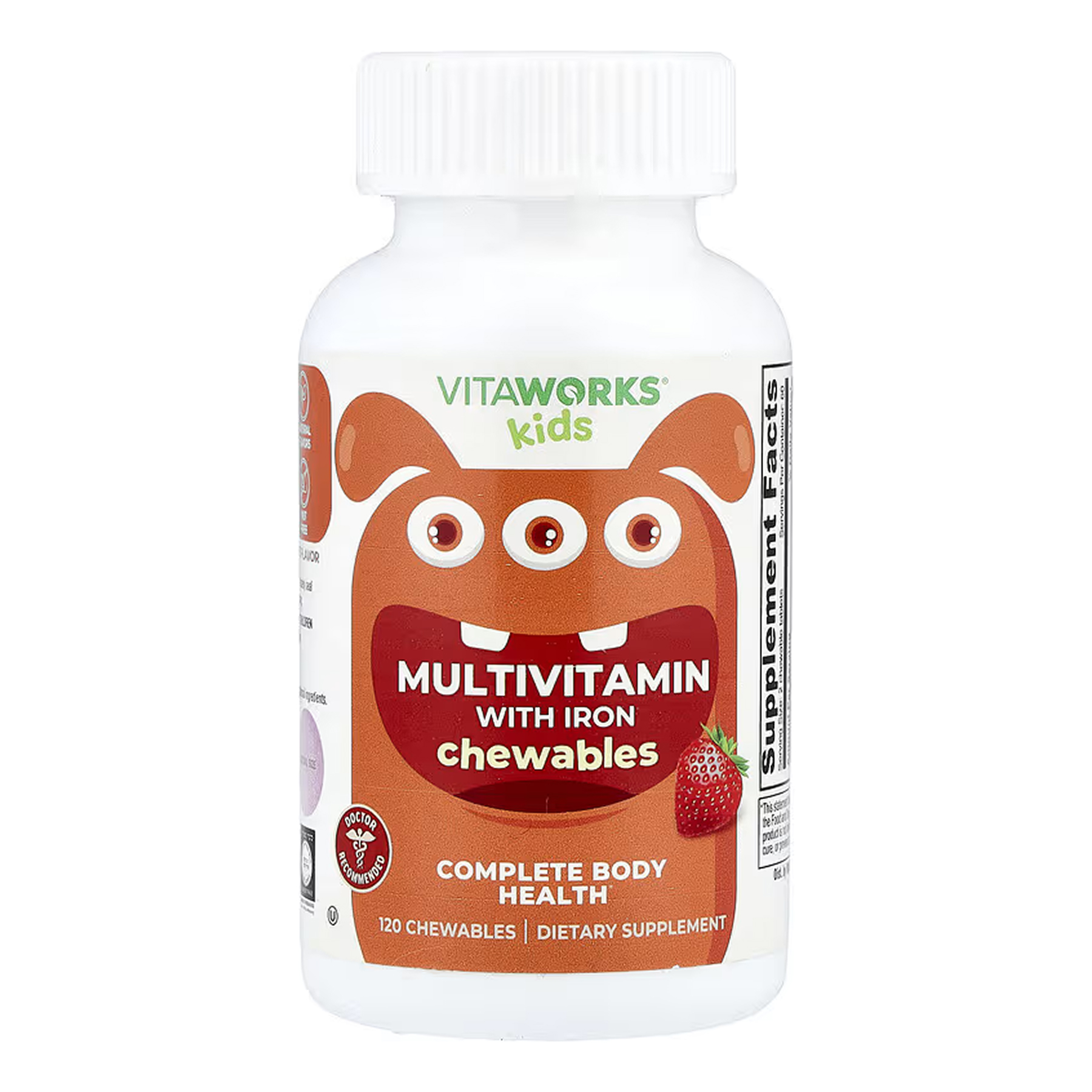 VitaWorks Мультивітаміни для дітей із залізом, 120 жув. таблеток, Lifeable