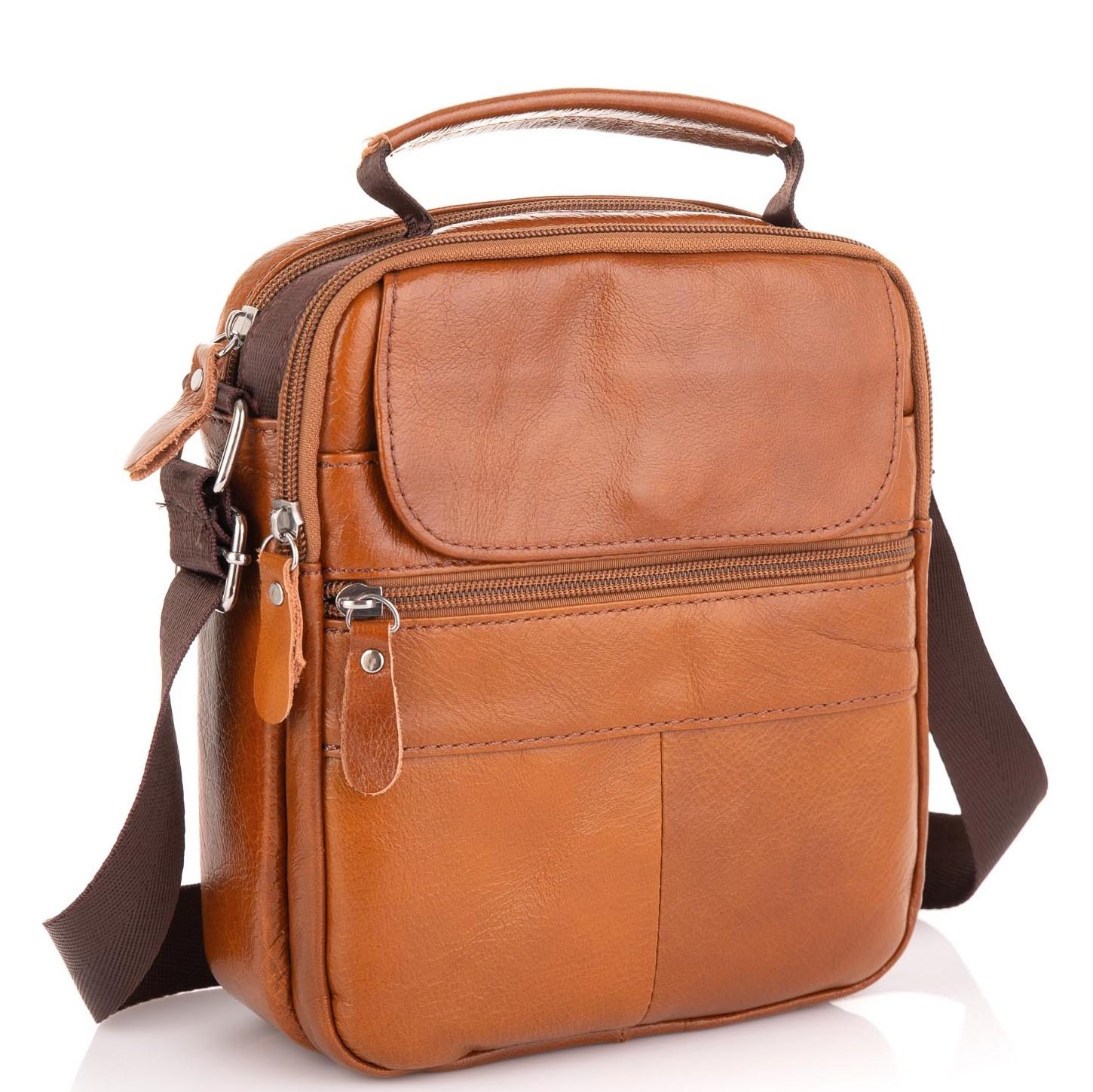 Коричнева чоловіча сумка через плече Tiding Bag NM20-2611C — фото 1