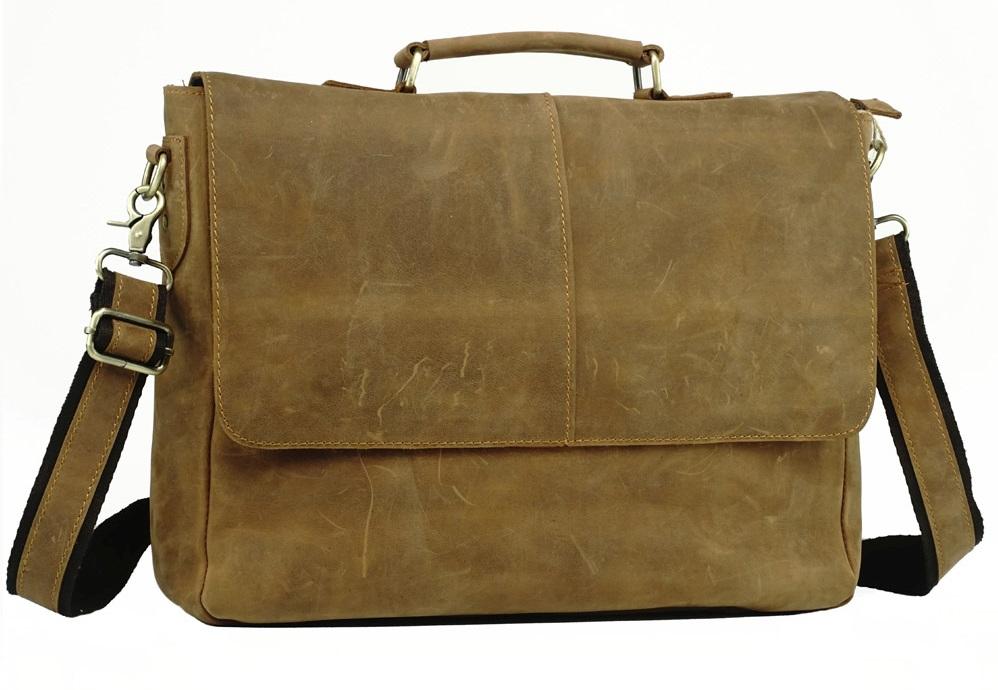 Чоловічий шкіряний портфель TIDING BAG t0019