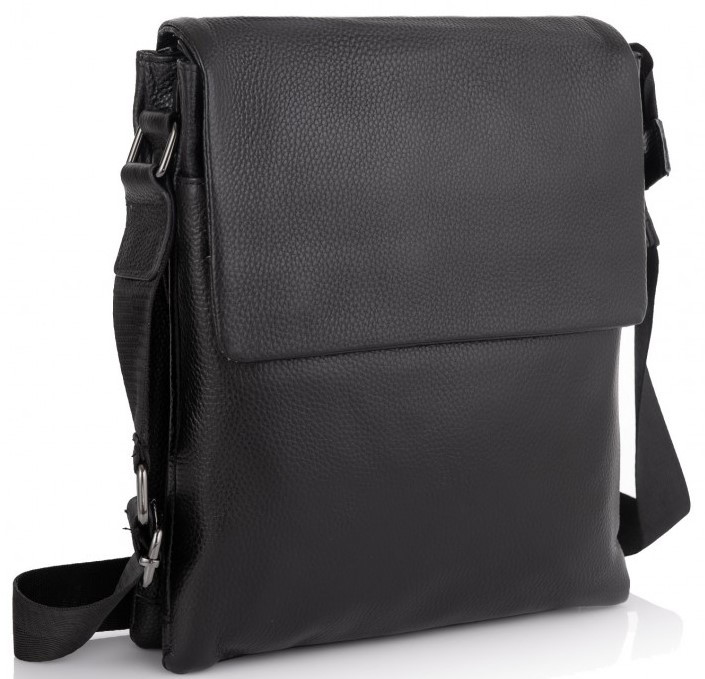 Чоловіча сумка з натуральної шкіри Tiding Bag чорна
